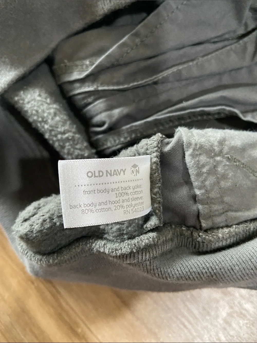 Toddler Hooded Zip-Up Jacket in Gray